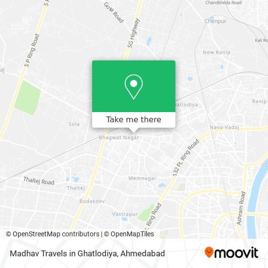 Madhav Travels in Ghatlodiya map