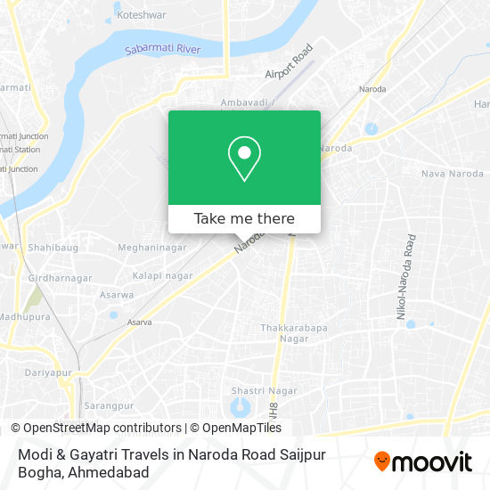 Modi & Gayatri Travels in Naroda Road Saijpur Bogha map