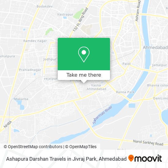 Ashapura Darshan Travels in Jivraj Park map