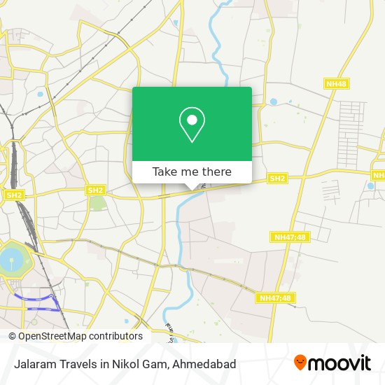 Jalaram Travels in Nikol Gam map