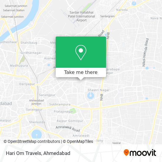 Hari Om Travels map