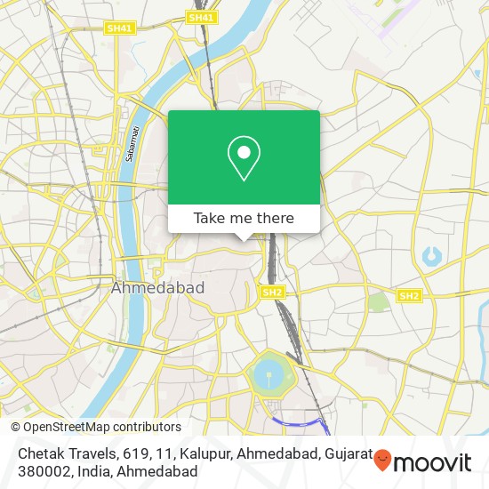 Chetak Travels, 619, 11, Kalupur, Ahmedabad, Gujarat 380002, India map