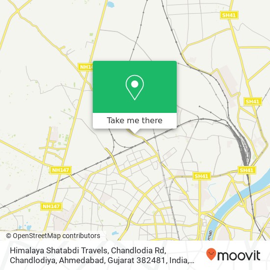 Himalaya Shatabdi Travels, Chandlodia Rd, Chandlodiya, Ahmedabad, Gujarat 382481, India map