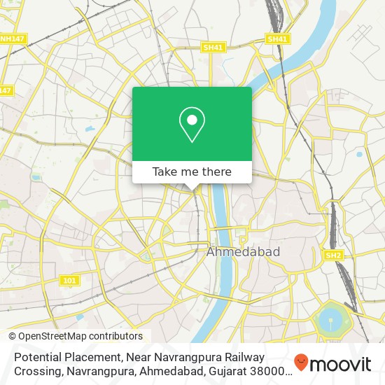 Potential Placement, Near Navrangpura Railway Crossing, Navrangpura, Ahmedabad, Gujarat 380009, Ind map