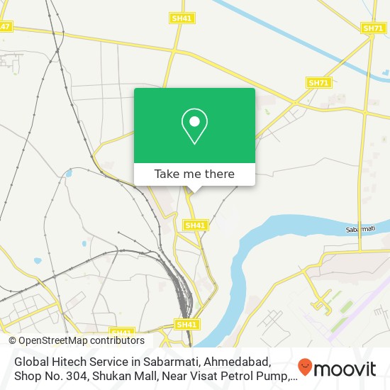 Global Hitech Service in Sabarmati, Ahmedabad, Shop No. 304, Shukan Mall, Near Visat Petrol Pump, G map