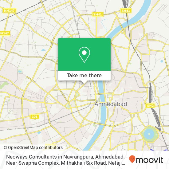 Neoways Consultants in Navrangpura, Ahmedabad, Near Swapna Complex, Mithakhali Six Road, Netaji Rd, map
