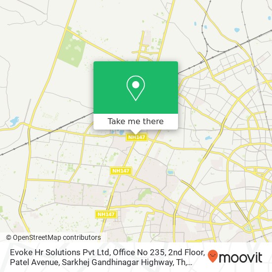 Evoke Hr Solutions Pvt Ltd, Office No 235, 2nd Floor, Patel Avenue, Sarkhej Gandhinagar Highway, Th map