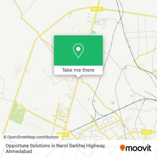 Opportune Solutions in Narol Sarkhej Highway map