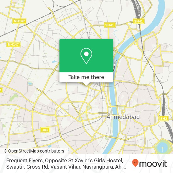 Frequent Flyers, Opposite St.Xavier's Girls Hostel, Swastik Cross Rd, Vasant Vihar, Navrangpura, Ah map