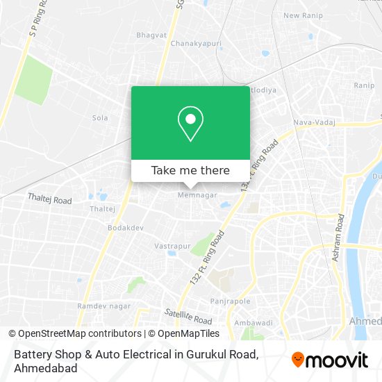 Battery Shop & Auto Electrical in Gurukul Road map