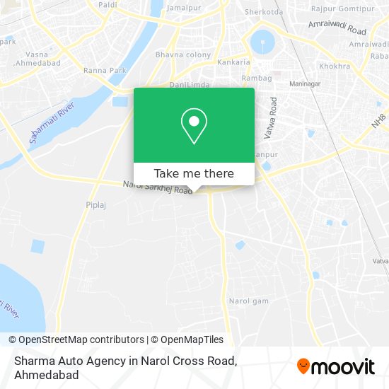Sharma Auto Agency in Narol Cross Road map