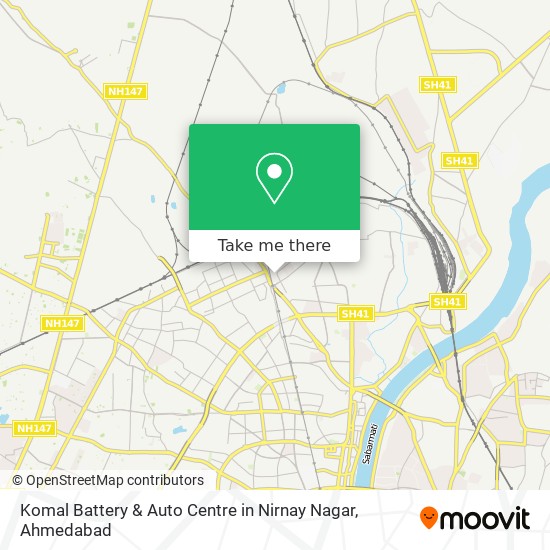 Komal Battery & Auto Centre in Nirnay Nagar map