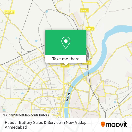 Patidar Battery Sales & Service in New Vadaj map