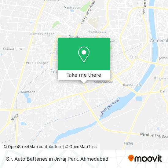 S.r. Auto Batteries in Jivraj Park map