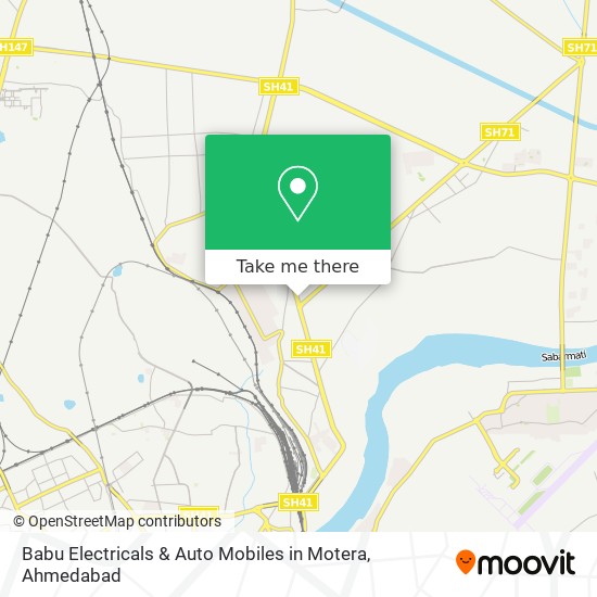 Babu Electricals & Auto Mobiles in Motera map
