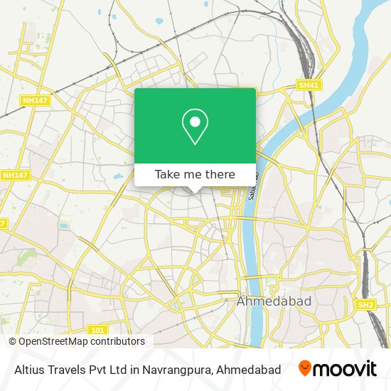 Altius Travels Pvt Ltd in Navrangpura map