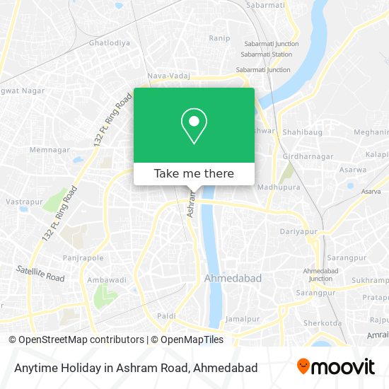 Anytime Holiday in Ashram Road map
