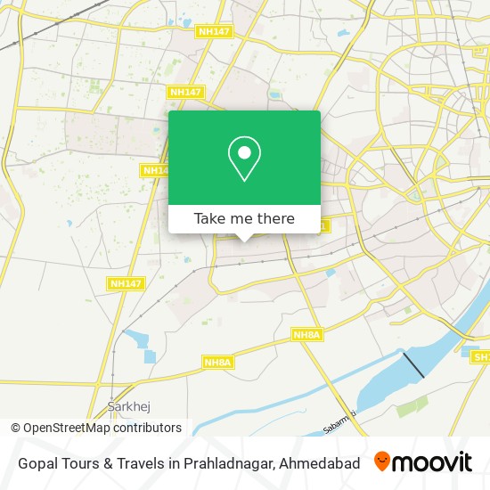 Gopal Tours & Travels in Prahladnagar map