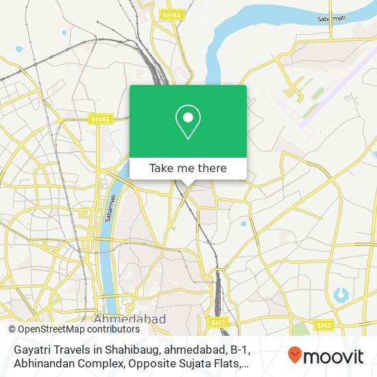 Gayatri Travels in Shahibaug, ahmedabad, B-1, Abhinandan Complex, Opposite Sujata Flats, Shahibaug map