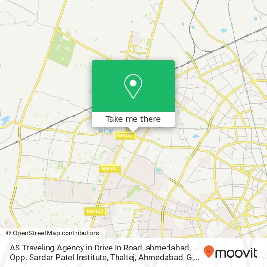 AS Traveling Agency in Drive In Road, ahmedabad, Opp. Sardar Patel Institute, Thaltej, Ahmedabad, G map