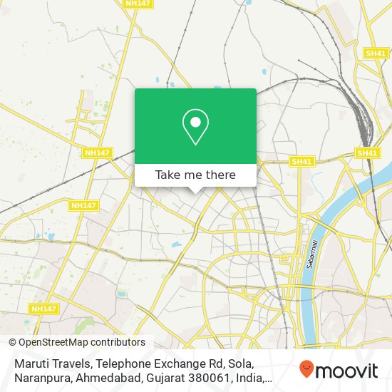 Maruti Travels, Telephone Exchange Rd, Sola, Naranpura, Ahmedabad, Gujarat 380061, India map