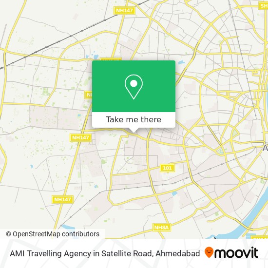 AMI Travelling Agency in Satellite Road map