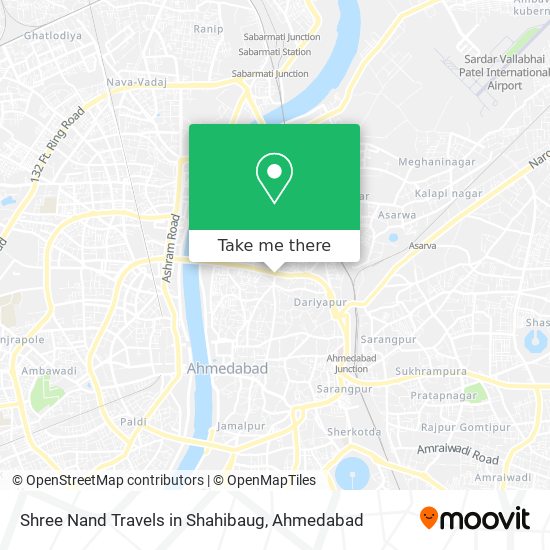 Shree Nand Travels in Shahibaug map