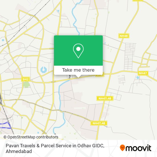 Pavan Travels & Parcel Service in Odhav GIDC map