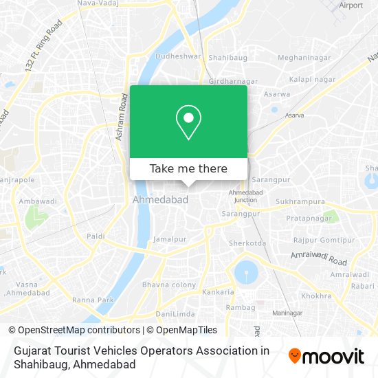 Gujarat Tourist Vehicles Operators Association in Shahibaug map