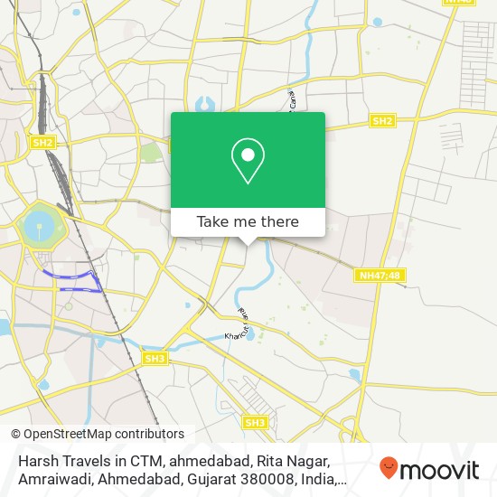 Harsh Travels in CTM, ahmedabad, Rita Nagar, Amraiwadi, Ahmedabad, Gujarat 380008, India map