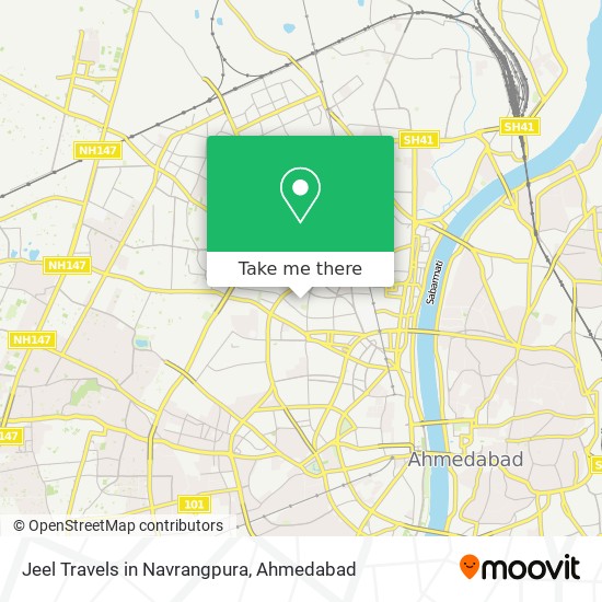 Jeel Travels in Navrangpura map