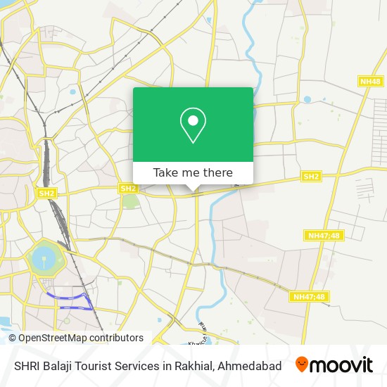 SHRI Balaji Tourist Services in Rakhial map