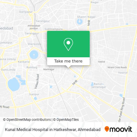 Kunal Medical Hospital in Hatkeshwar map