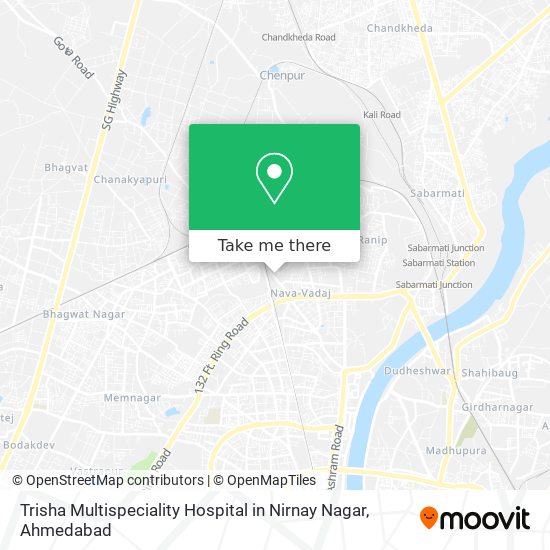 Trisha Multispeciality Hospital in Nirnay Nagar map