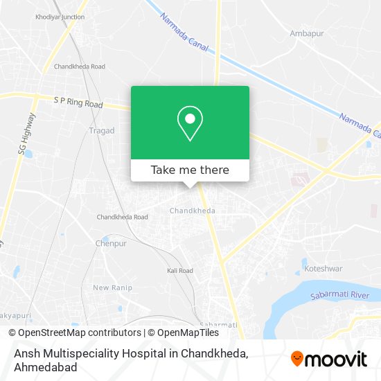 Ansh Multispeciality Hospital in Chandkheda map