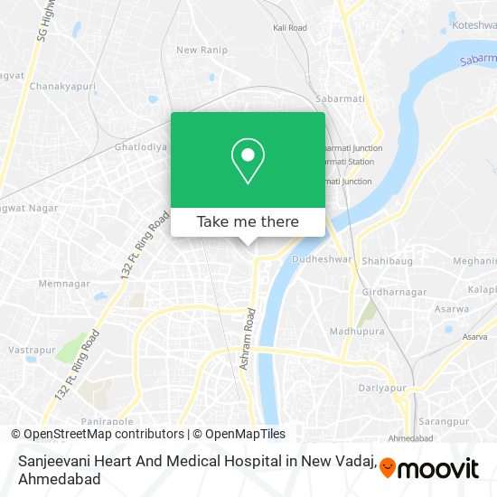 Sanjeevani Heart And Medical Hospital in New Vadaj map