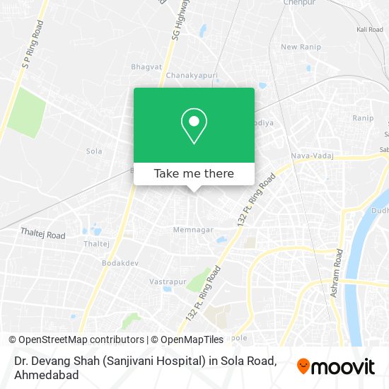 Dr. Devang Shah (Sanjivani Hospital) in Sola Road map