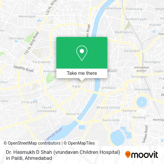 Dr. Hasmukh D Shah (vrundavan Children Hospital) in Paldi map