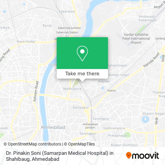 Dr. Pinakin Soni (Samarpan Medical Hospital) in Shahibaug map