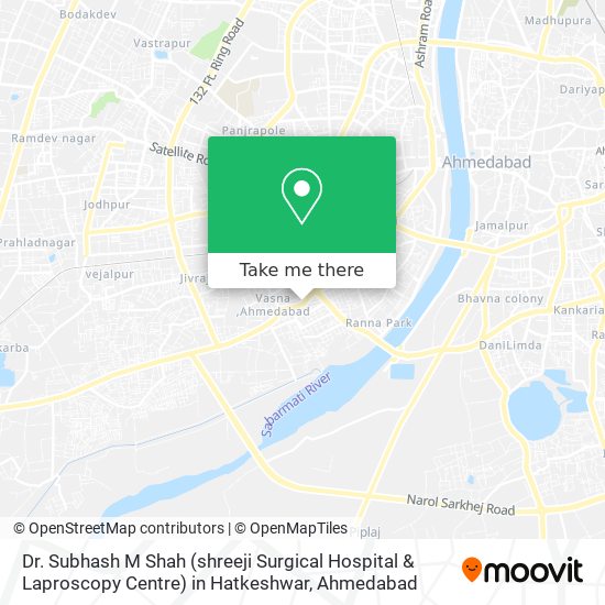 Dr. Subhash M Shah (shreeji Surgical Hospital & Laproscopy Centre) in Hatkeshwar map