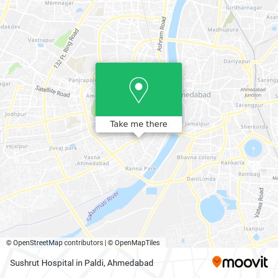 Sushrut Hospital in Paldi map