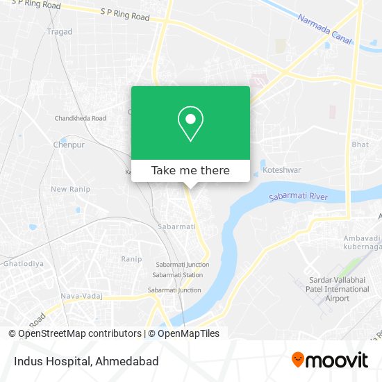 Indus Hospital map