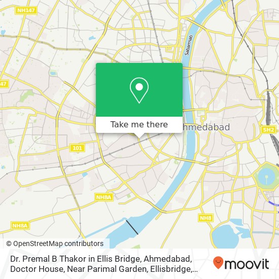 Dr. Premal B Thakor in Ellis Bridge, Ahmedabad, Doctor House, Near Parimal Garden, Ellisbridge, Ahm map