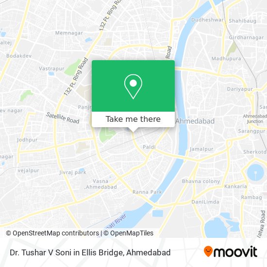 Dr. Tushar V Soni in Ellis Bridge map