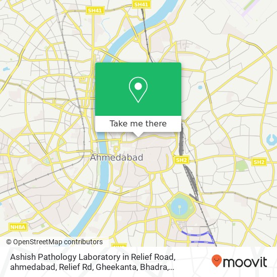 Ashish Pathology Laboratory in Relief Road, ahmedabad, Relief Rd, Gheekanta, Bhadra, Ahmedabad, Guj map