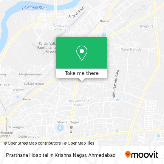 Prarthana Hospital in Krishna Nagar map