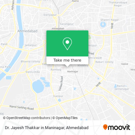 Dr. Jayesh Thakkar in Maninagar map
