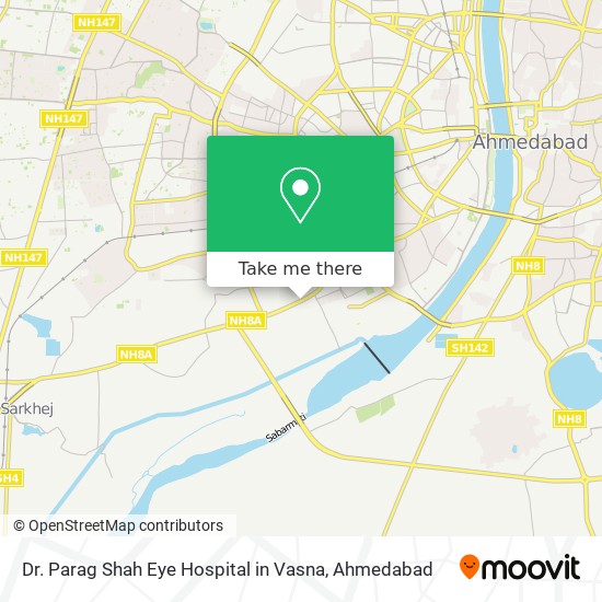 Dr. Parag Shah Eye Hospital in Vasna map