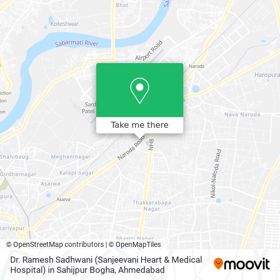 Dr. Ramesh Sadhwani (Sanjeevani Heart & Medical Hospital) in Sahijpur Bogha map