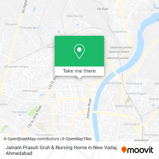 Jainam Prasuti Gruh & Nursing Home in New Vadaj map